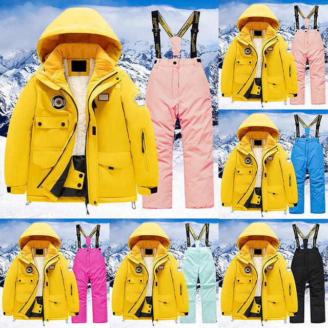 Tuta Da Neve Bambini Unisex, Impermeabile E Calda, Per Sci E Snowboard, Con Cappuccio - Foto 4