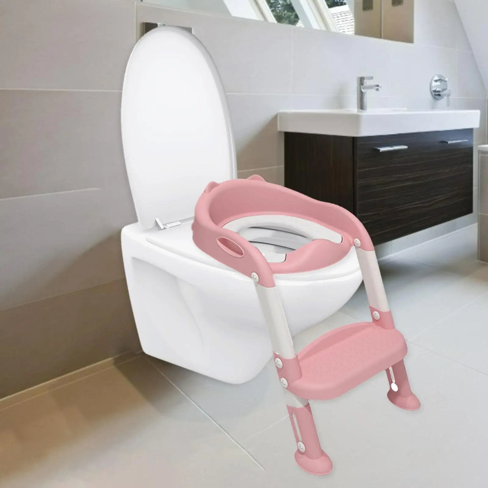 Seat Foldable Anti-Slip  Adjustable Step Stool Potty  for Baby girls and boys