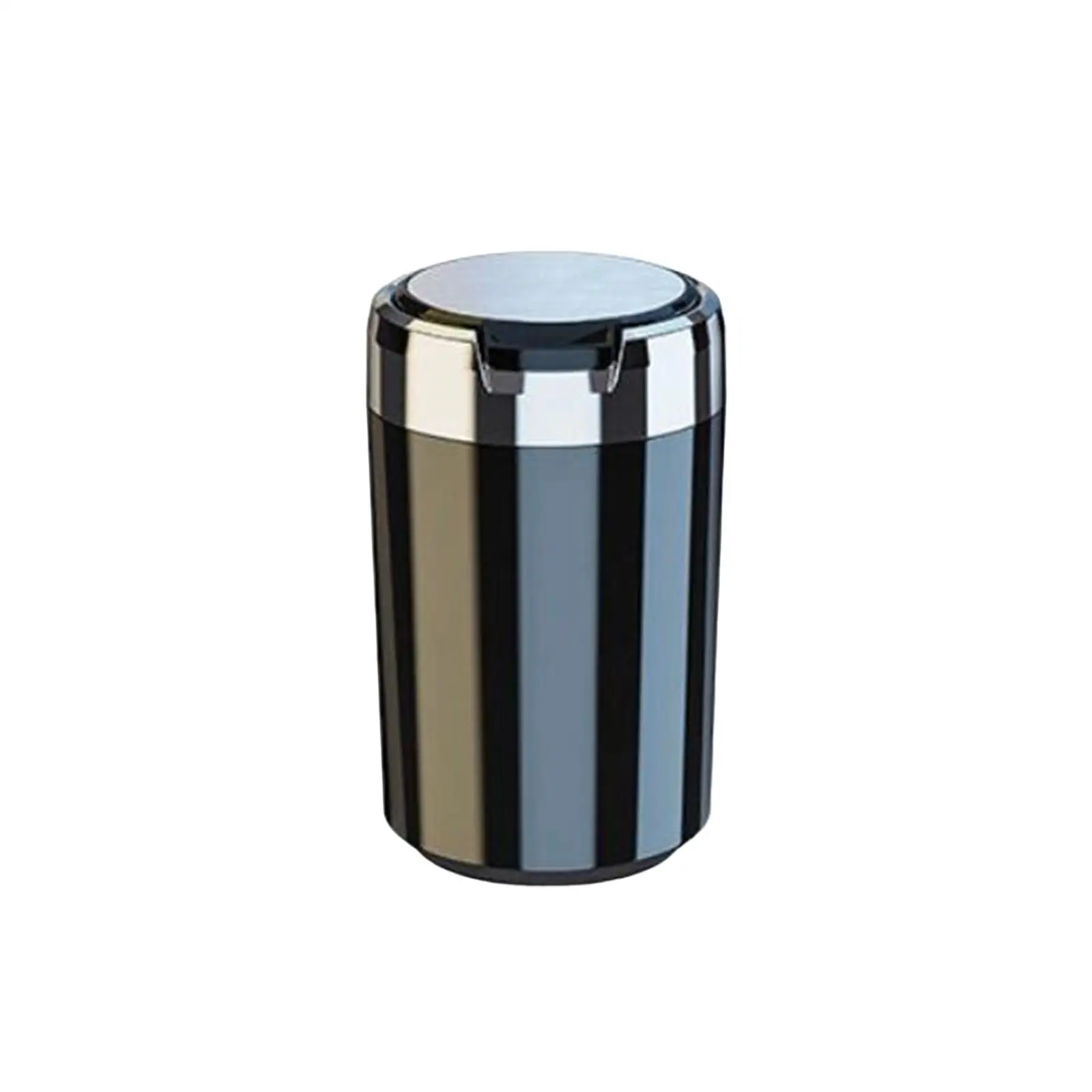 Car with Lid LED Blue Light Smell Windproof Trash Can for Home