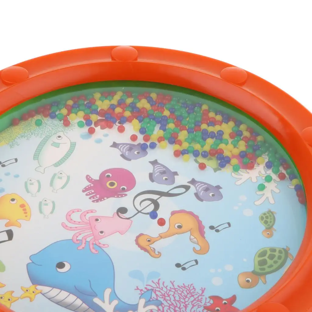 9.84``   Bead Drum Gentle  Musical Educational  Preschool Toy, Relaxation Toy