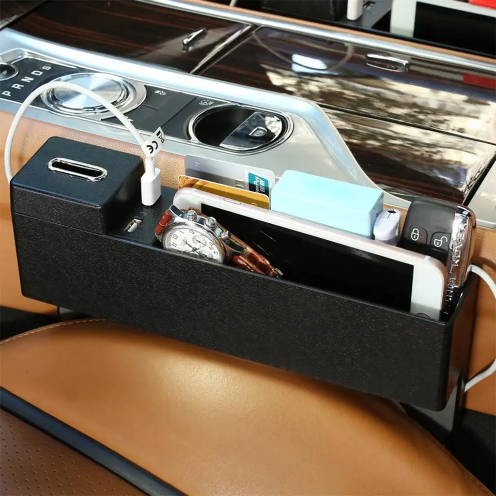 Storage-Box Usb-Charger Seat Organizer Gap-Filler Car-Seat-Crevice Hot-Sale