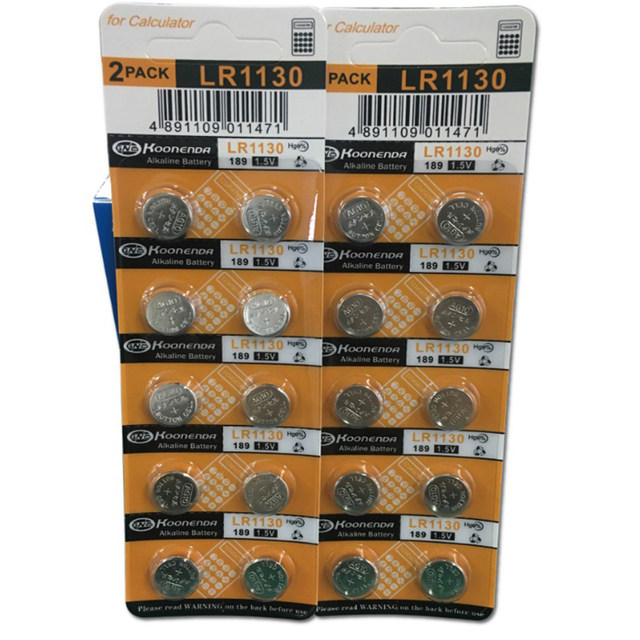 10PC/20PC 0%Hg 1.5V AG10 Button Cell Batteries LR1130 1130 389A LR54 L1131  Battery Replace SR1130 G10 SR626SW Watch Battery