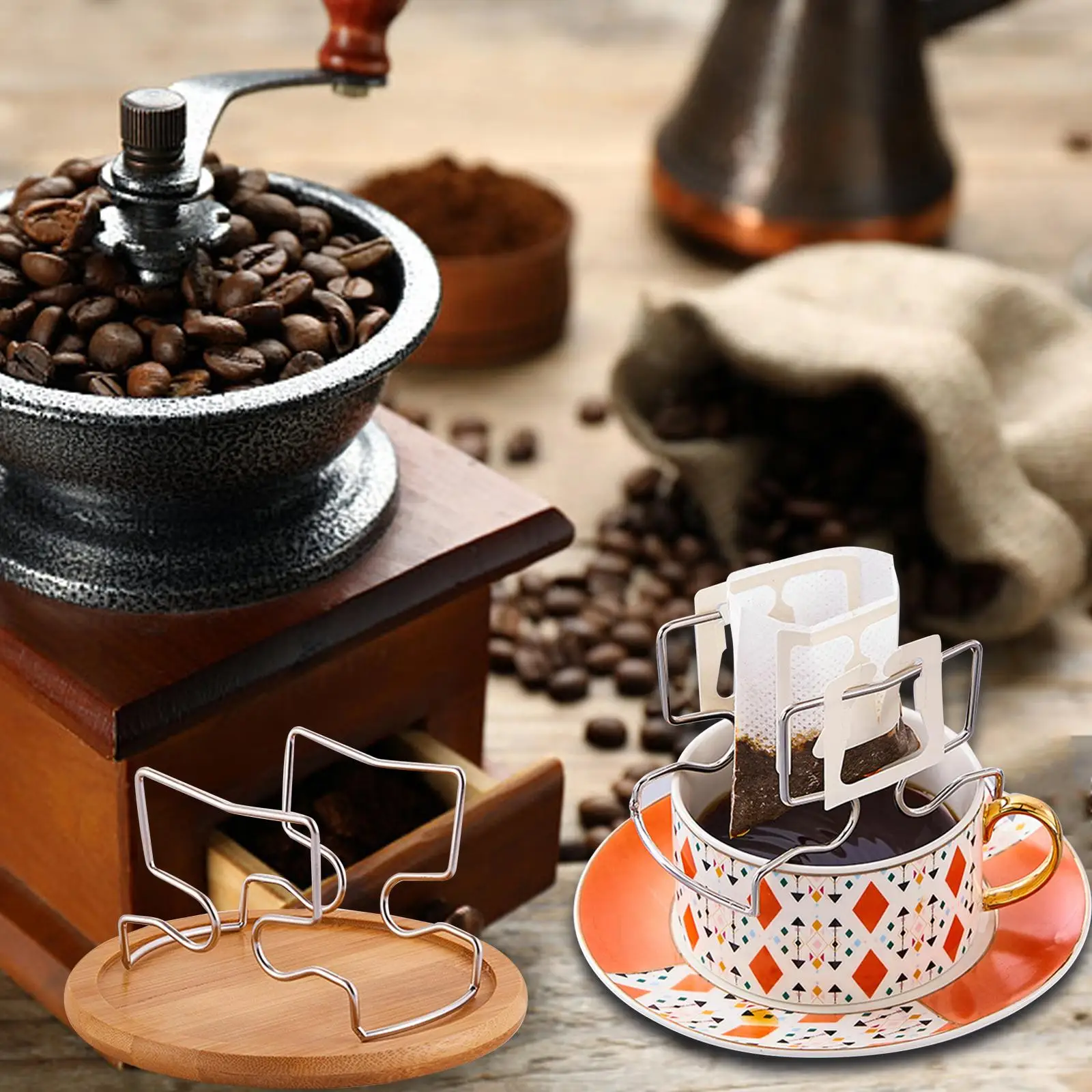 Coffee Filter Holder Coffee Drip Rack Hanging Ear Coffee Holder for Picnic Outdoor