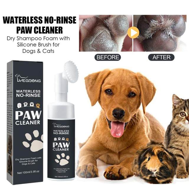 150ml Cat Paw Cleaner Foam Pet Foot Cleaner Dogs Cats No-Rinse Shampoo for  Pets & Dogs Cat Paw Deep Cleanser with Soft Brush - AliExpress