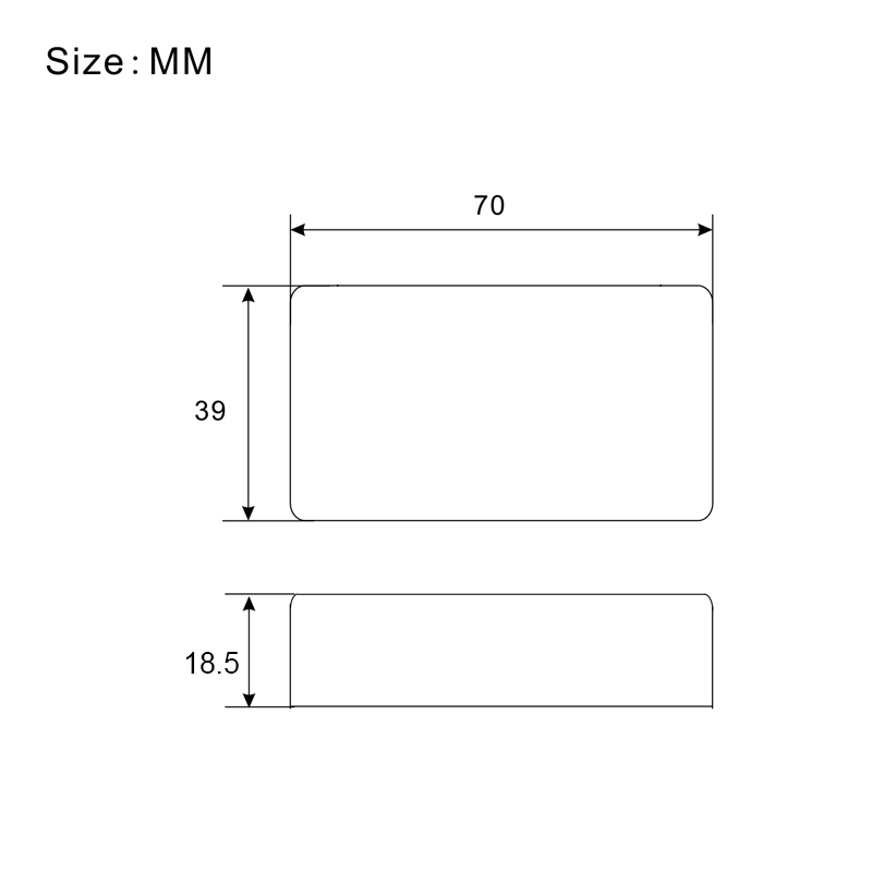 Description Picture 5 of item2Pcs Sealed Brass 70*39mm Pickup Covers /Lid/Shell/Top for Electric Guitar/Metal Guitar Humbucker Covers