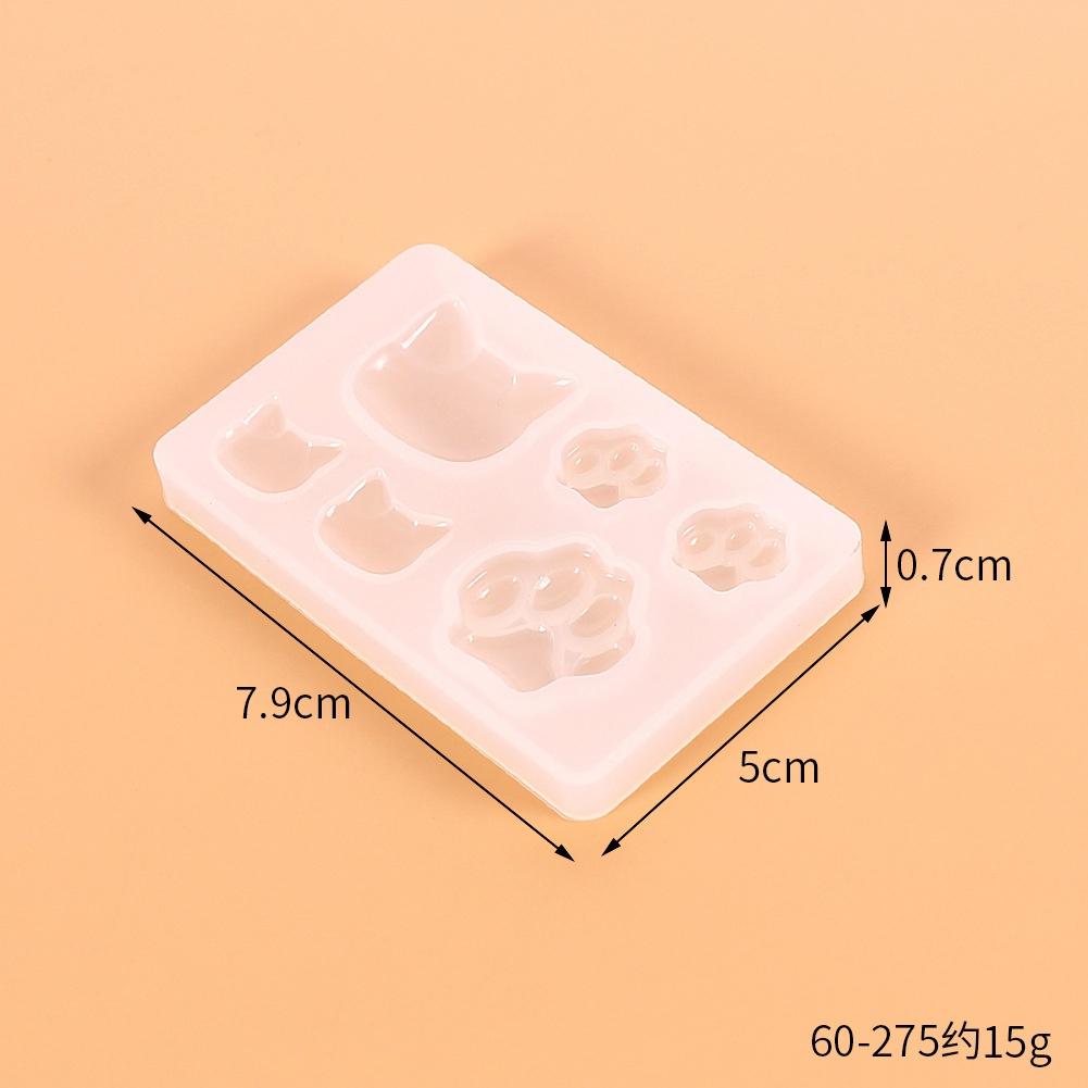 Kleine Katzenklaue Kristall Epoxidharz DIY Silikonform Katzengesicht Katzenklaue Schlüsselanhänger Schmuck Anhängerform – Detail 5