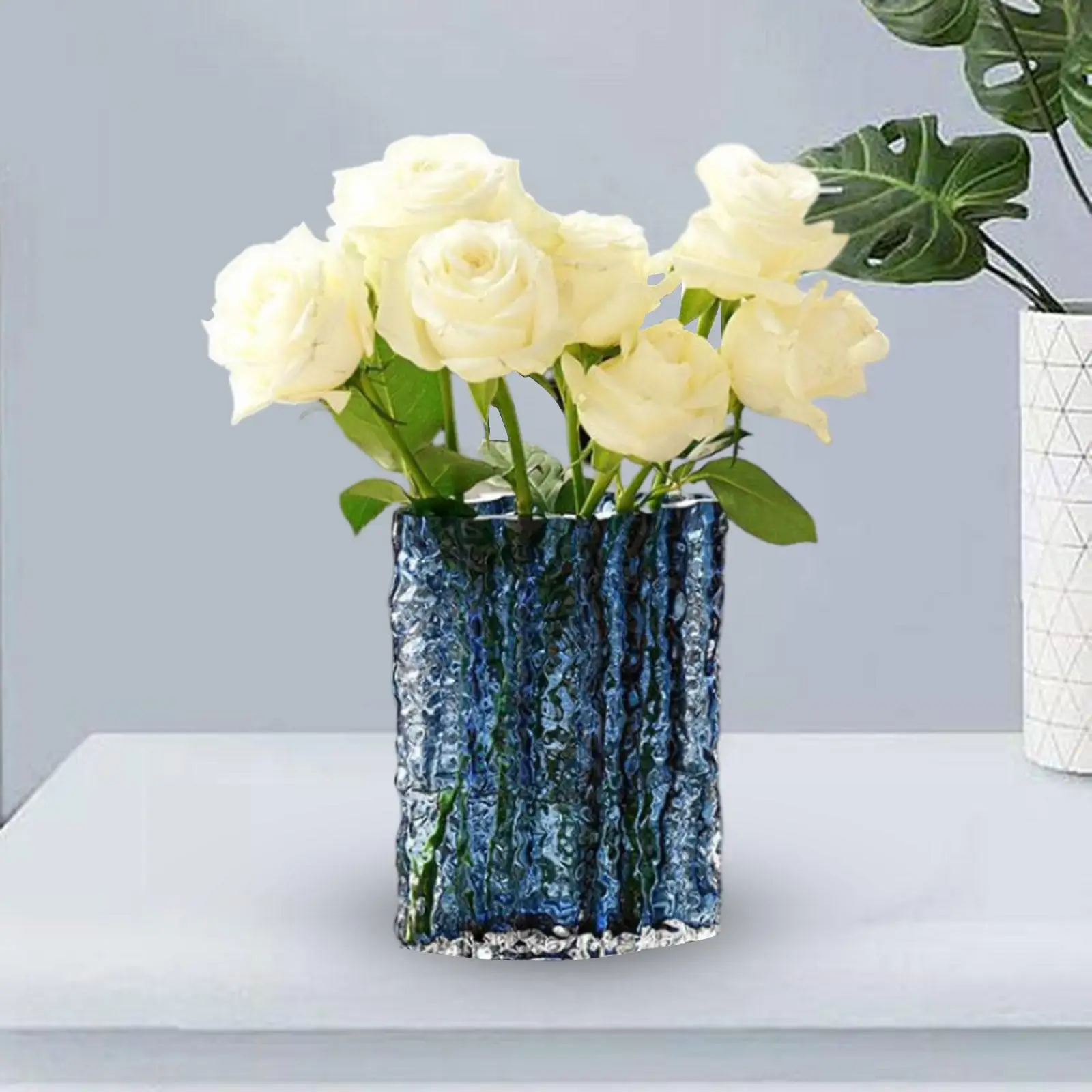 Glass Flower Vase Bouquet Holder Nordic Table Centerpiece Desktop Vase Glass Vase for Kitchen Bedroom Indoor Desktop Living Room