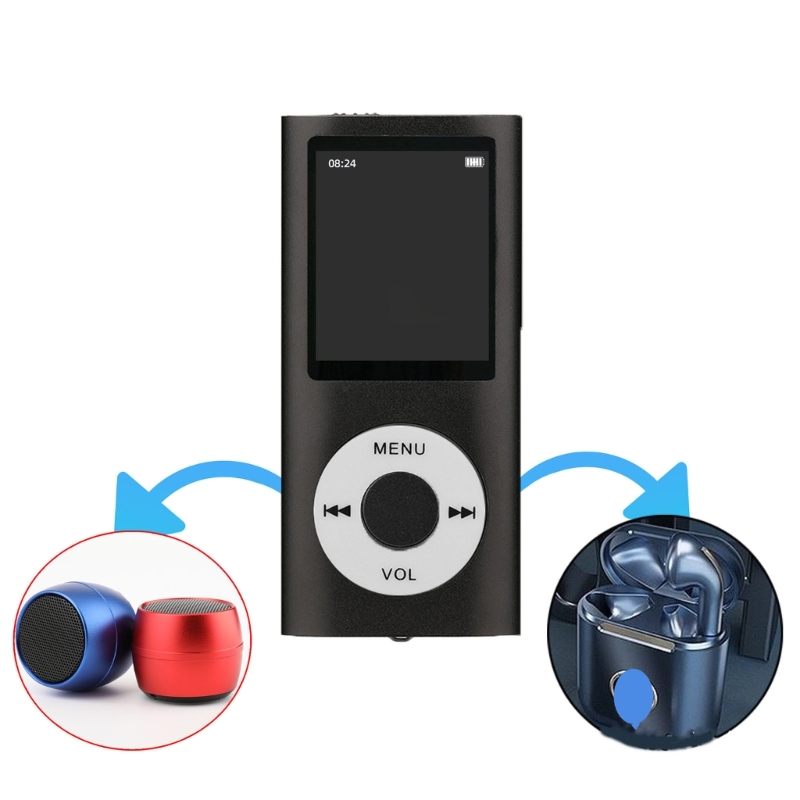 69HA 1.8'' MP3 Music Player Non-destructive Portable MP3 Walkman FM Radio Card External Ultra-thin Recording Music Player