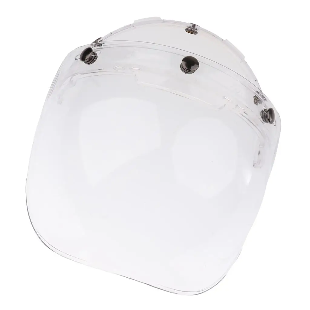 2X 1pcs 3-Snap Bubble Wind Shield Visor for    Motorcycle Helmets