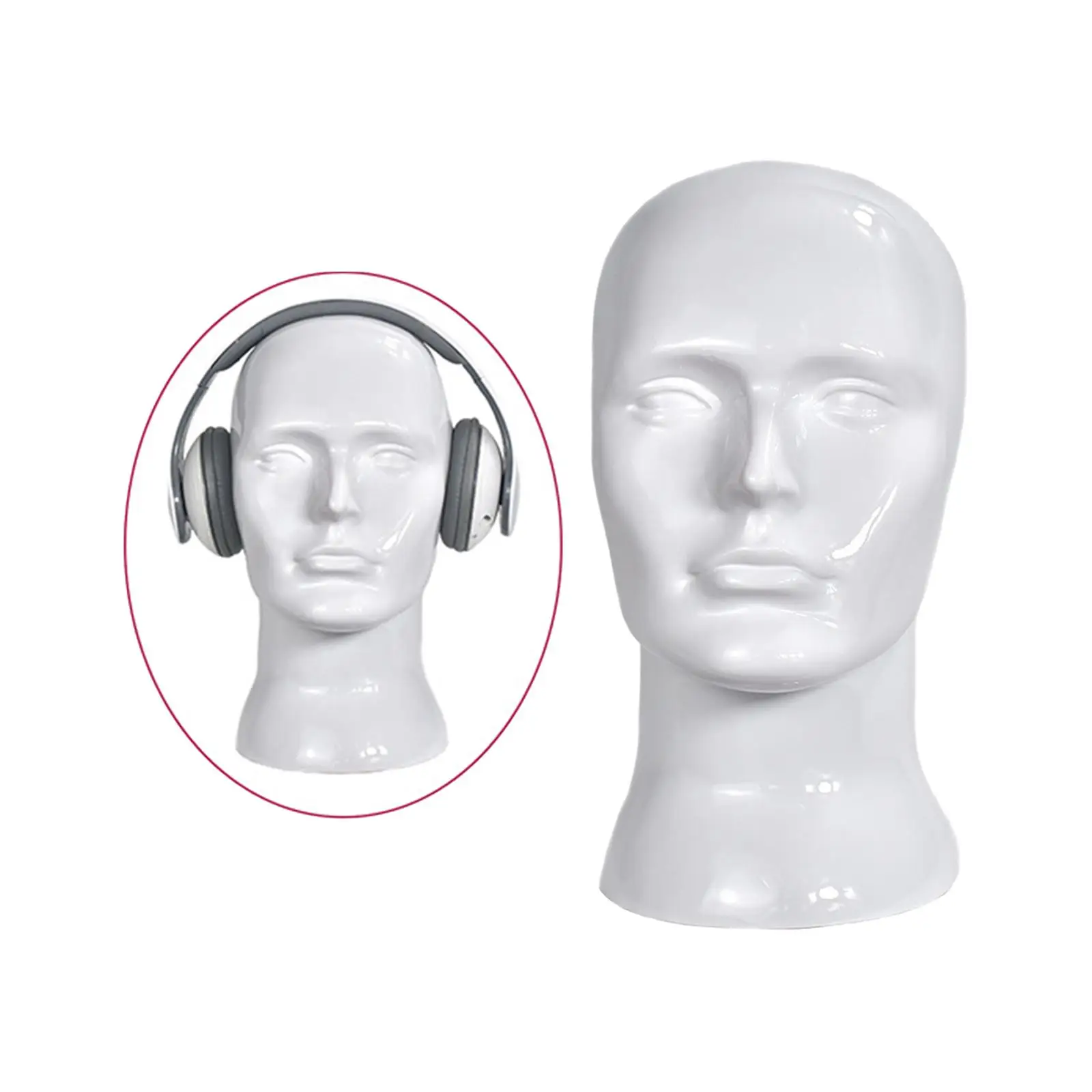 Male Mannequin Head Model, Easy to Carry Lightweight Display Mannequin Head for Home Display Hairpieces Hair Accessories