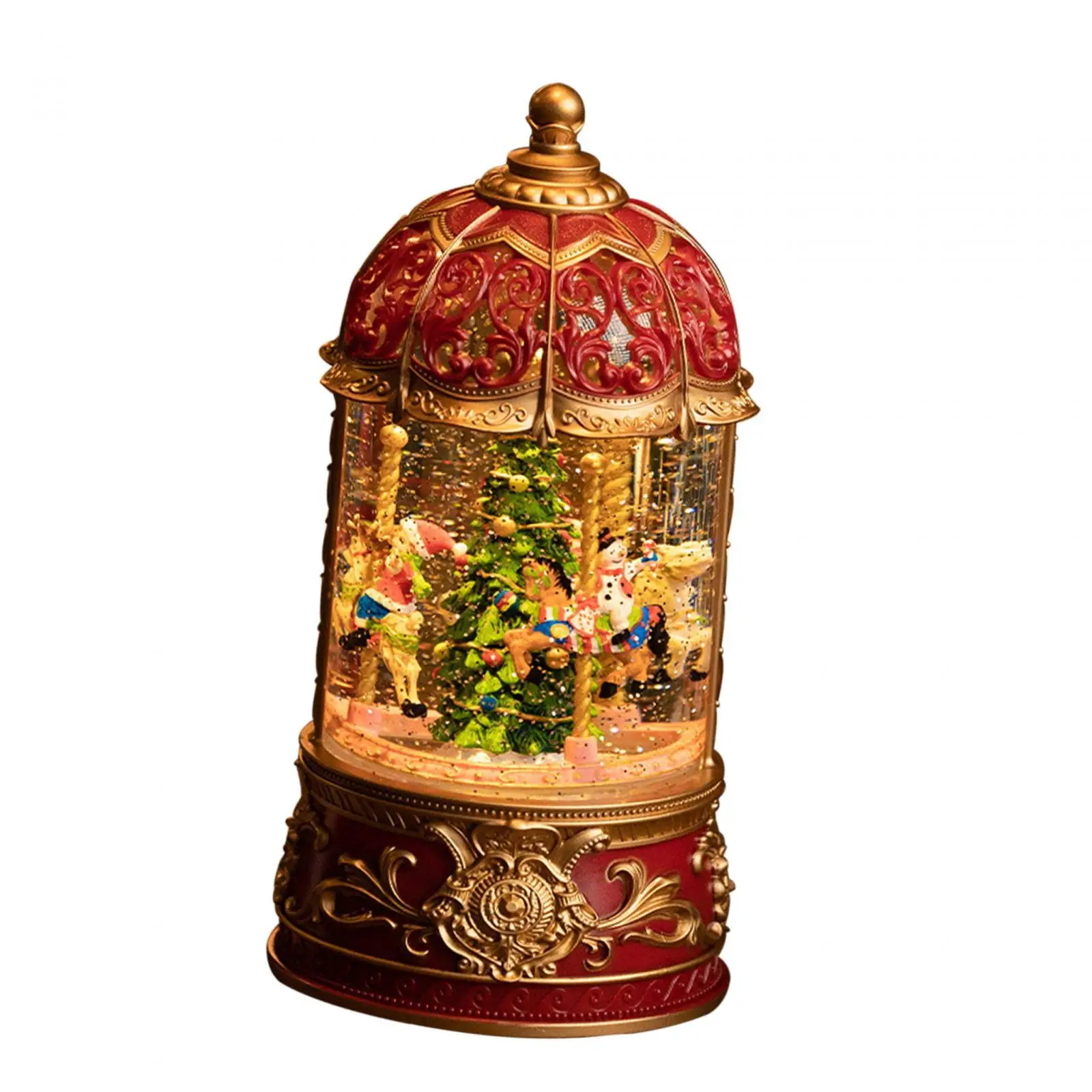 Lighted Musical Box Birthday Ornaments Decorative Desktop Christmas Lantern