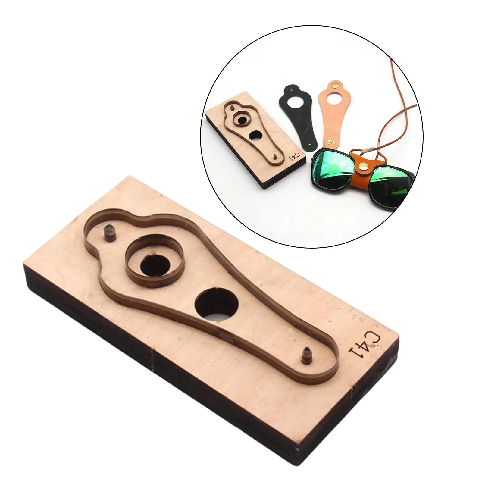 PU Leather Craft Cutting Die Mold Punching Tool Leathercrafts DIY Glasses Lanyard Buckle Hand Cutter Decorations Sharp for Home