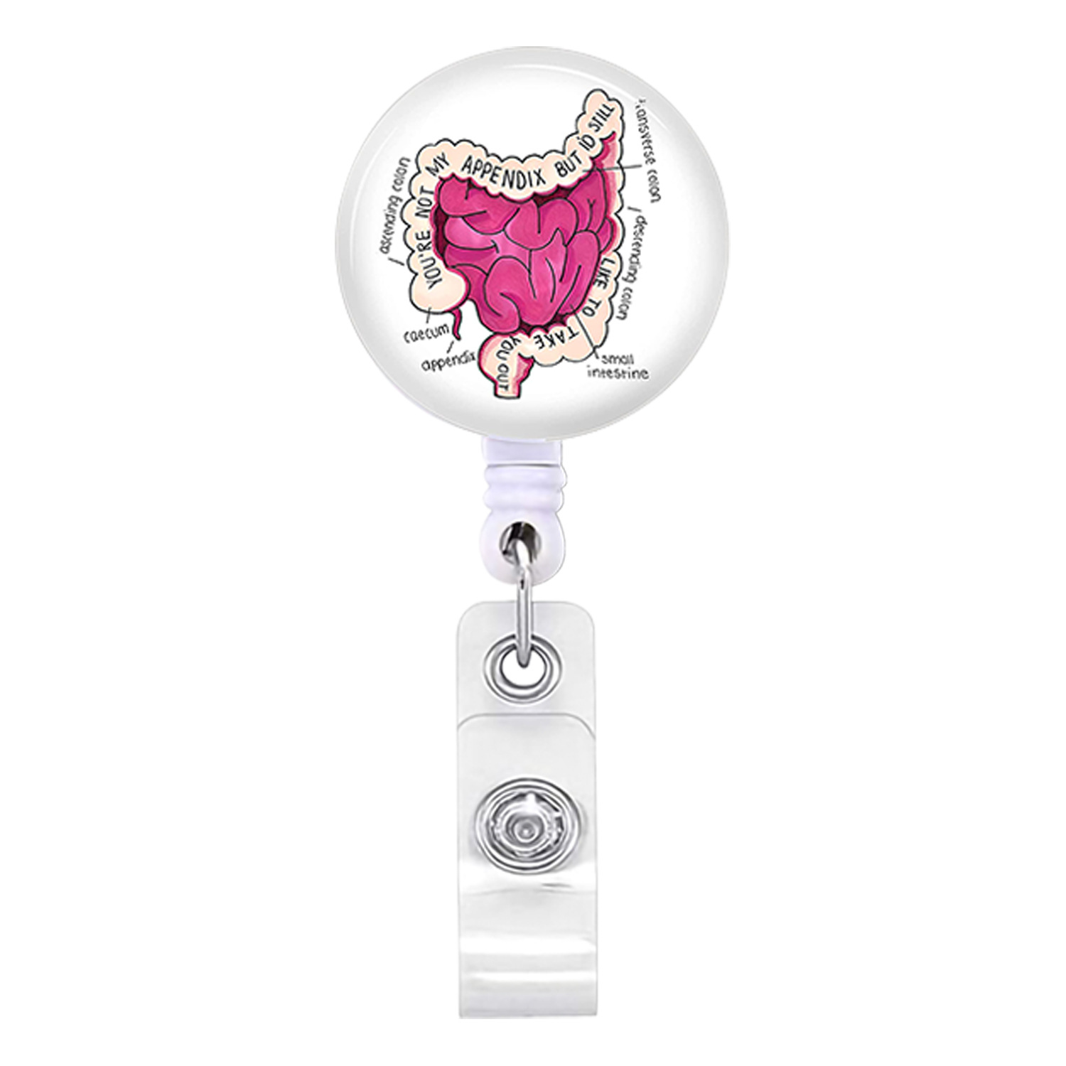 1-teilige einziehbare Krankenschwester-Abzeichenrolle, modisches Blumenmuster, menschliche Organe, Krankenhaus, Arzt, Ausweishalter, Schlüsselanhänger, Umhängeband – Detail 16