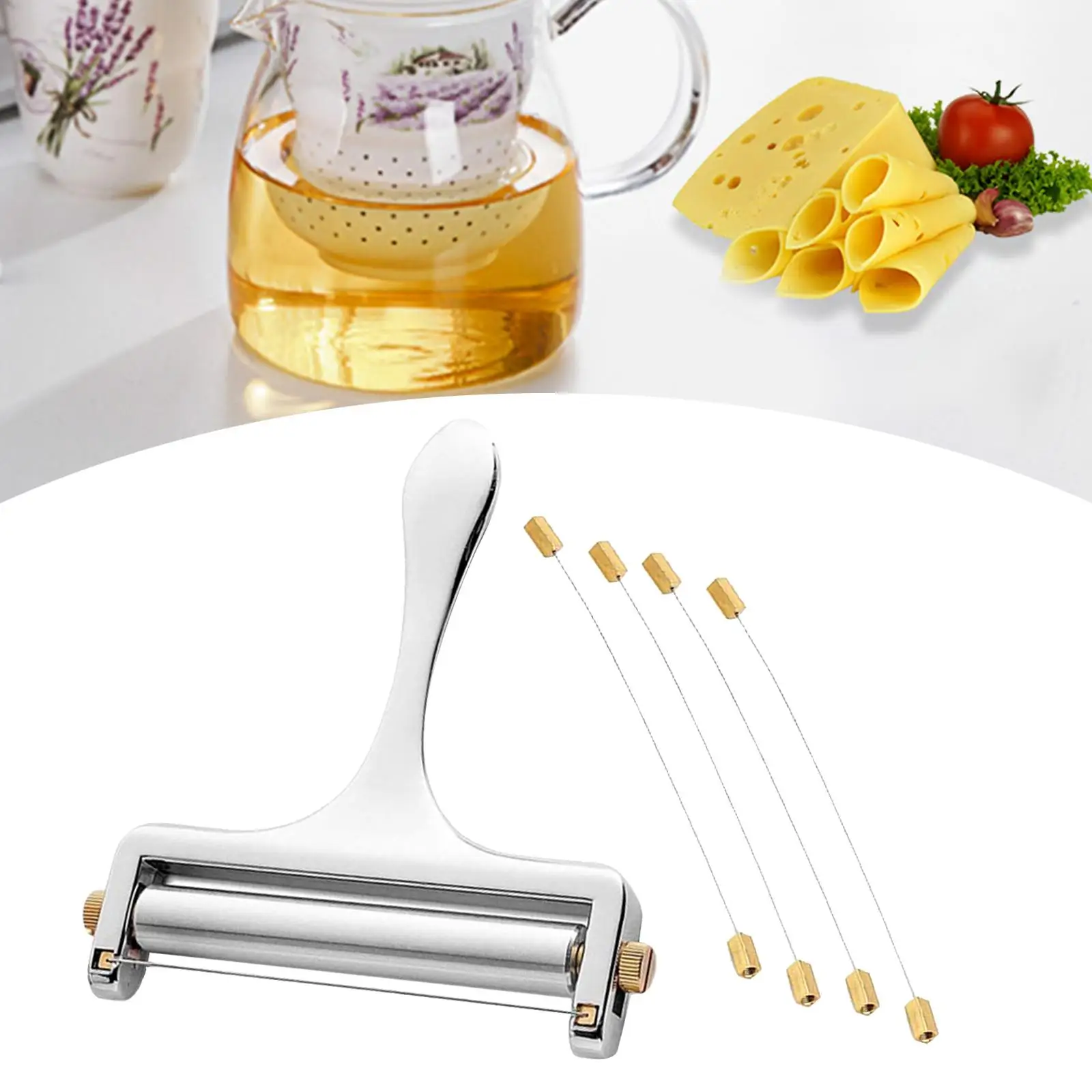 Cheese Slicer Cooking   Cheese Cutter Curler Shaver for Mozzarella Raclette  4 Extra Wires