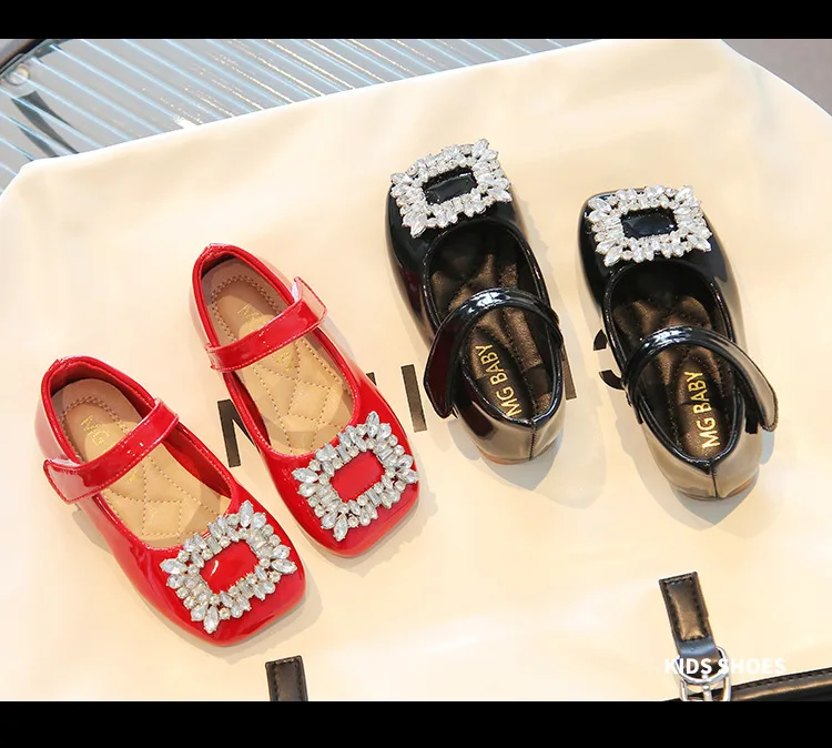 Prinzessin Schuhe für Mädchen Mädchen Mary Janes Frühling Luxus Diamante Lack leder Schuhe Hochzeit Kinder Prinzessin Schuhe – Detail 2
