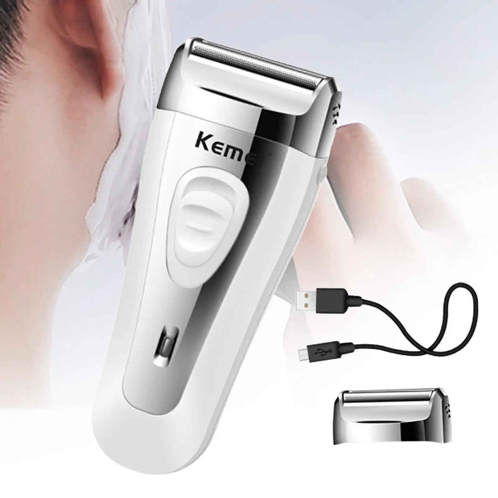 Electric Shaver Razor Professional Rechargeable Haircutting Kit for Men Clipping, Trimming