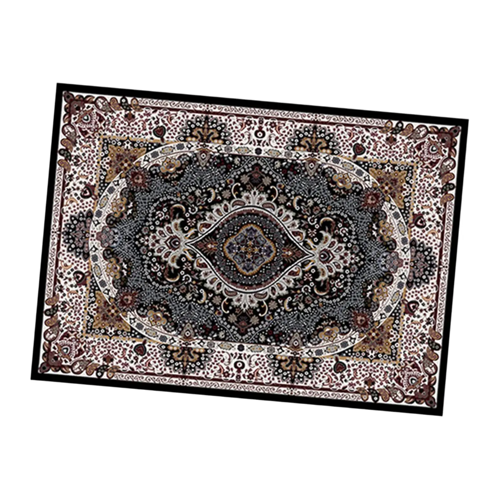 Area Rug 60cmx90cm Non Skid Decorative Door Mat Traditional Persian Carpet for Travel Indoor  Hotel Gifts