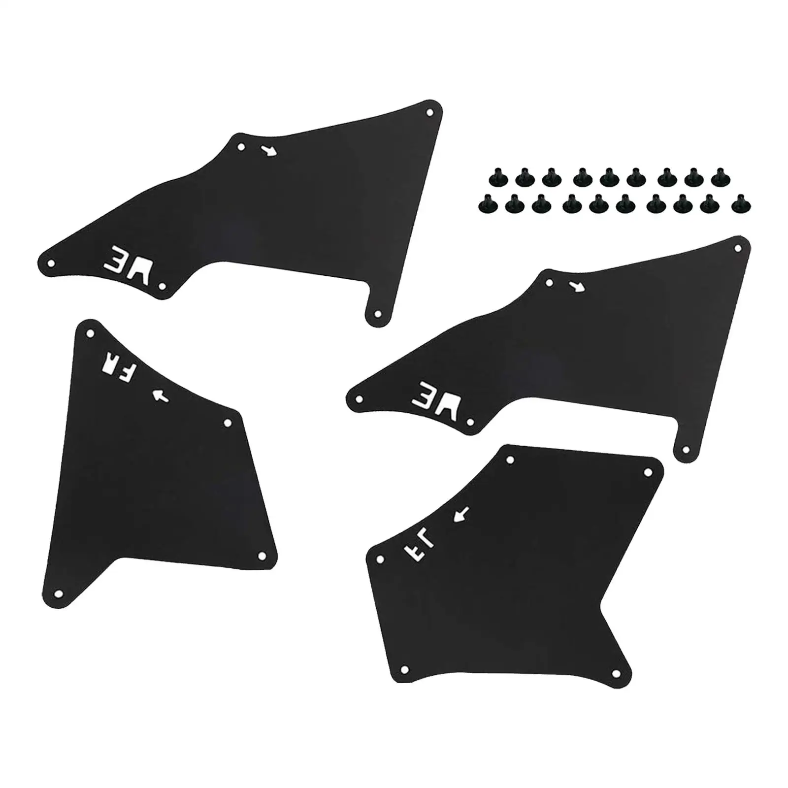 4 Pieces Splash Guard Fender Liner Shields Replaces Durable Premium Splash Shield Guard Flap for Toyota Overbearing Prado