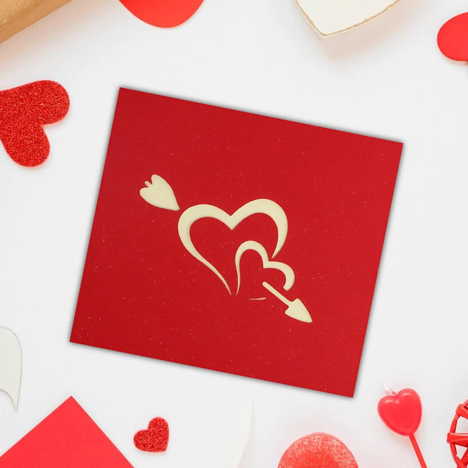 Valentines Day Cards Wedding Card Heart Cupids Invitation Card Anniversary Card with Envelope for Fathers Day Wedding Men Wife