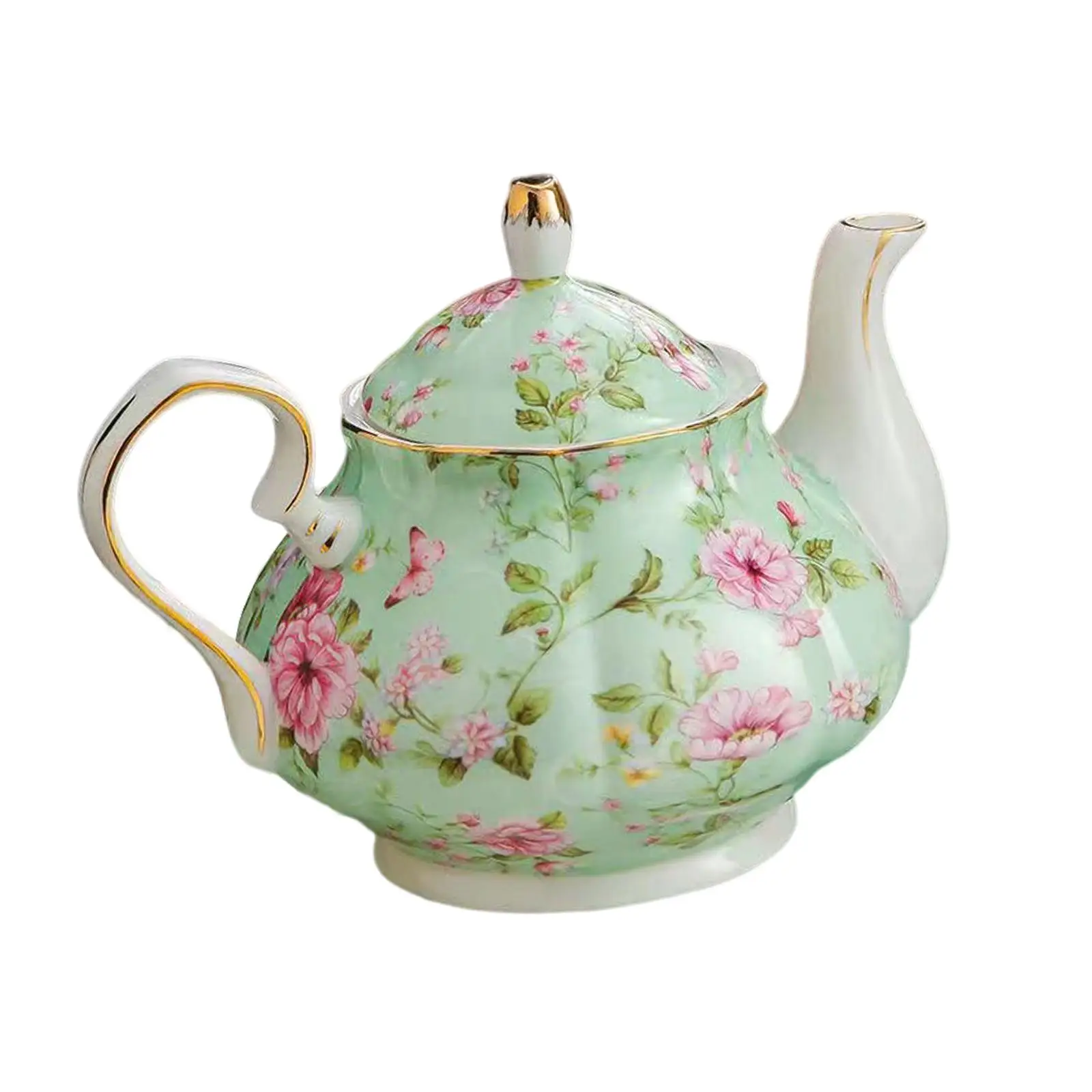 Chinese Tea Pot 400ml Colorful Painting British Coffee Pot for Kitchen Flower Tea