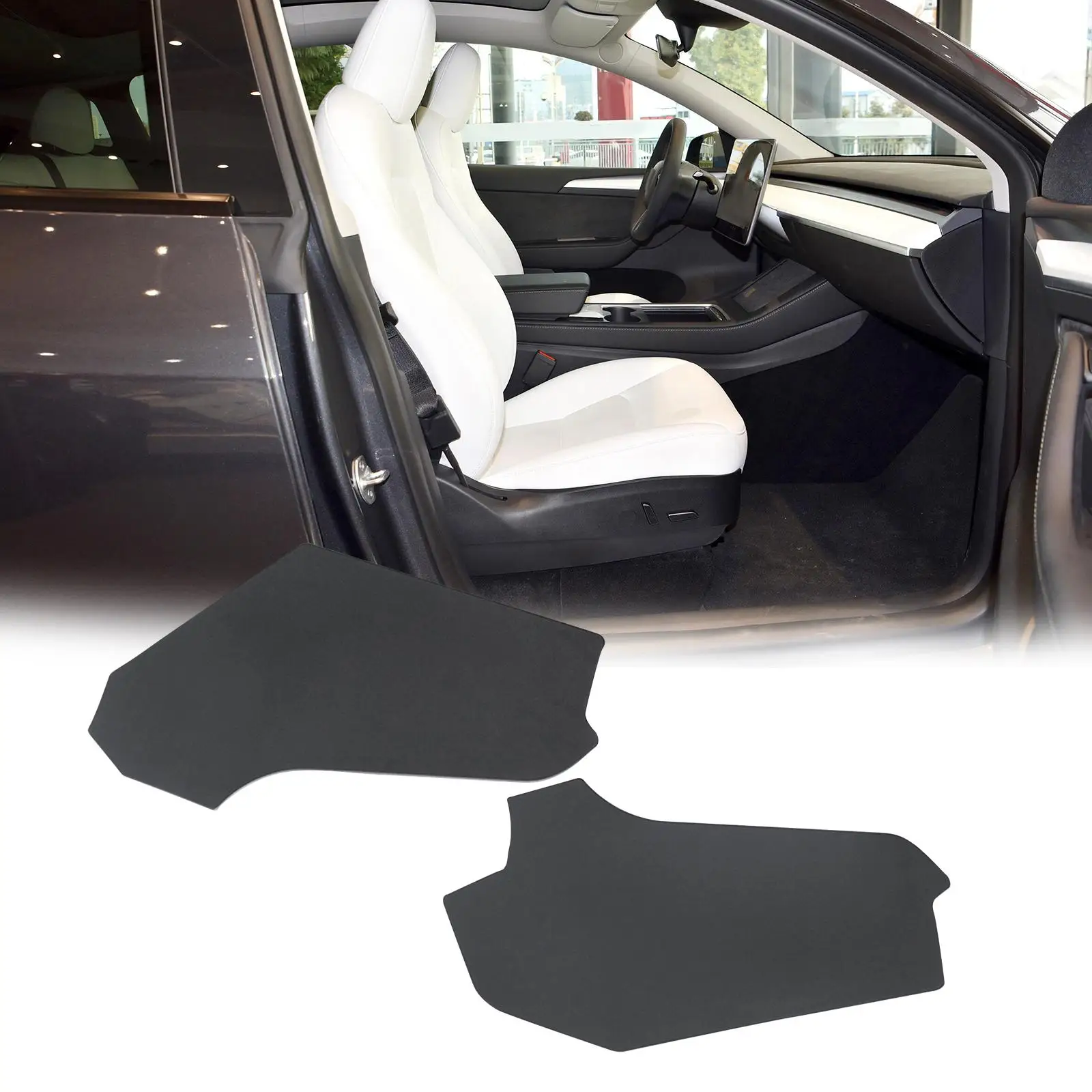 2 Pieces Central Control Side Anti Kick Mat Durable for Tesla Model Y
