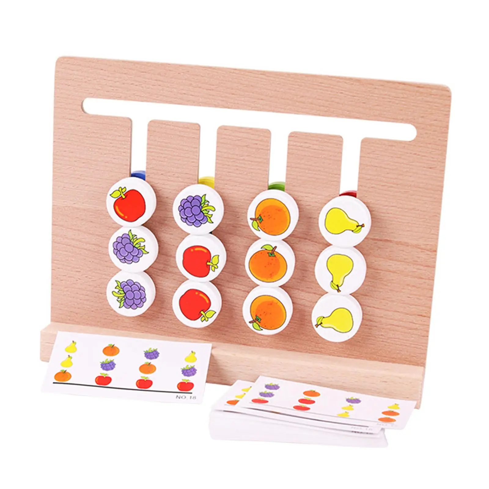Wooden Matching Game Cognition Birthday Gifts Developmental Toy Educational Color Sort Board for Preschool Nursery Toddlers