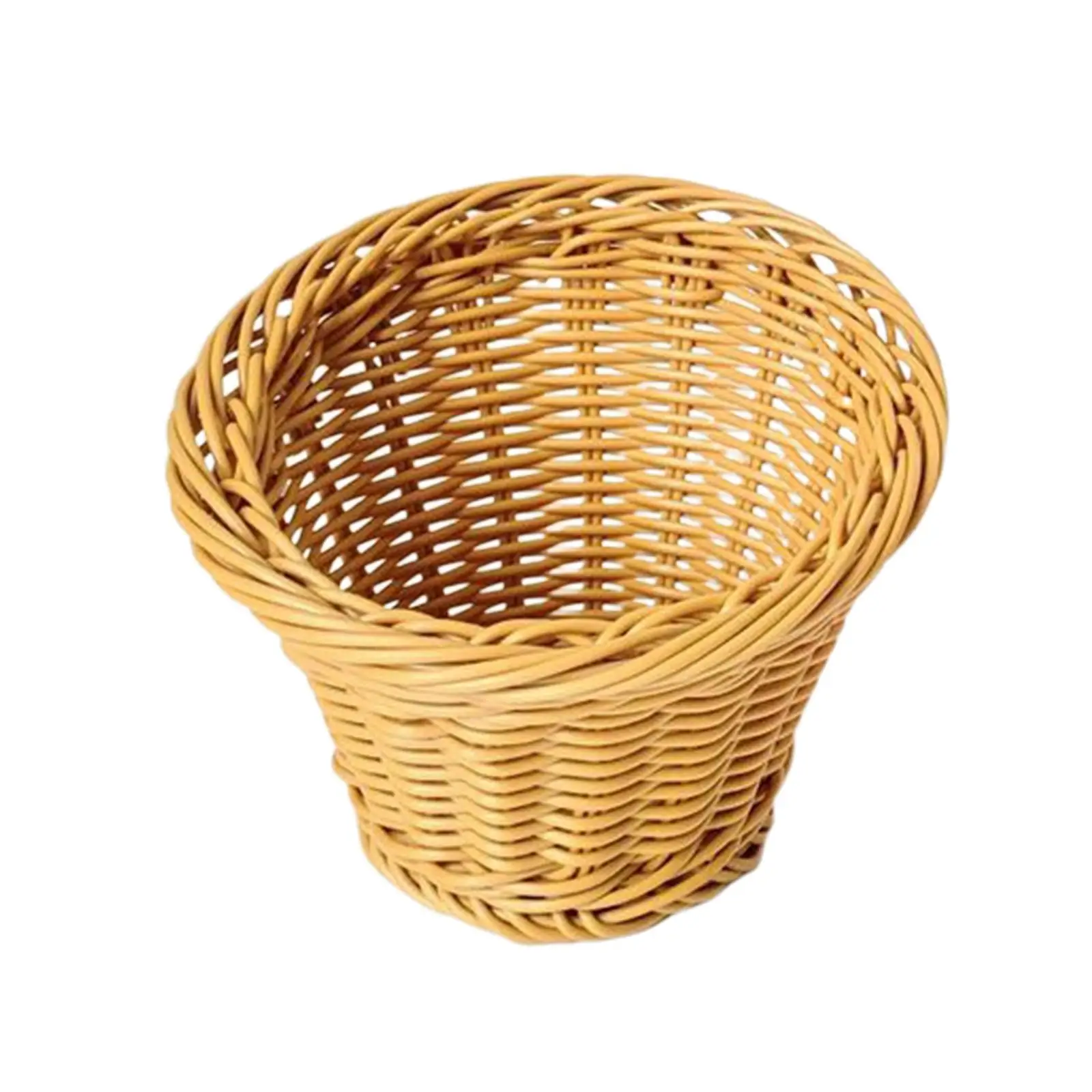 Imitation Rattan Basket Hand Woven Snack Basket Serving Basket for Kitchen Accessories