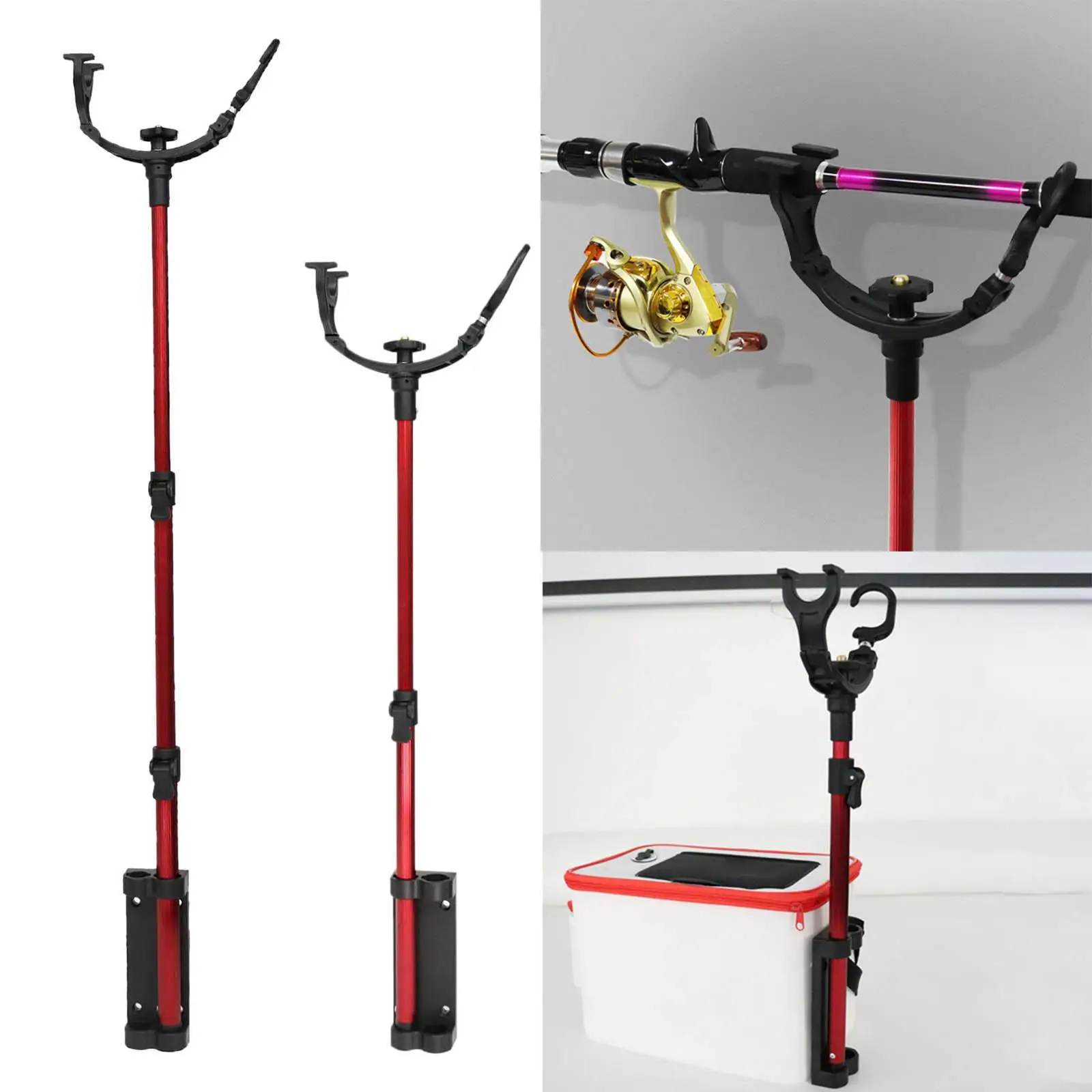 Multifunction Fishing Rod Holder Adjustable Durable with Ground Stake Fish Pole
