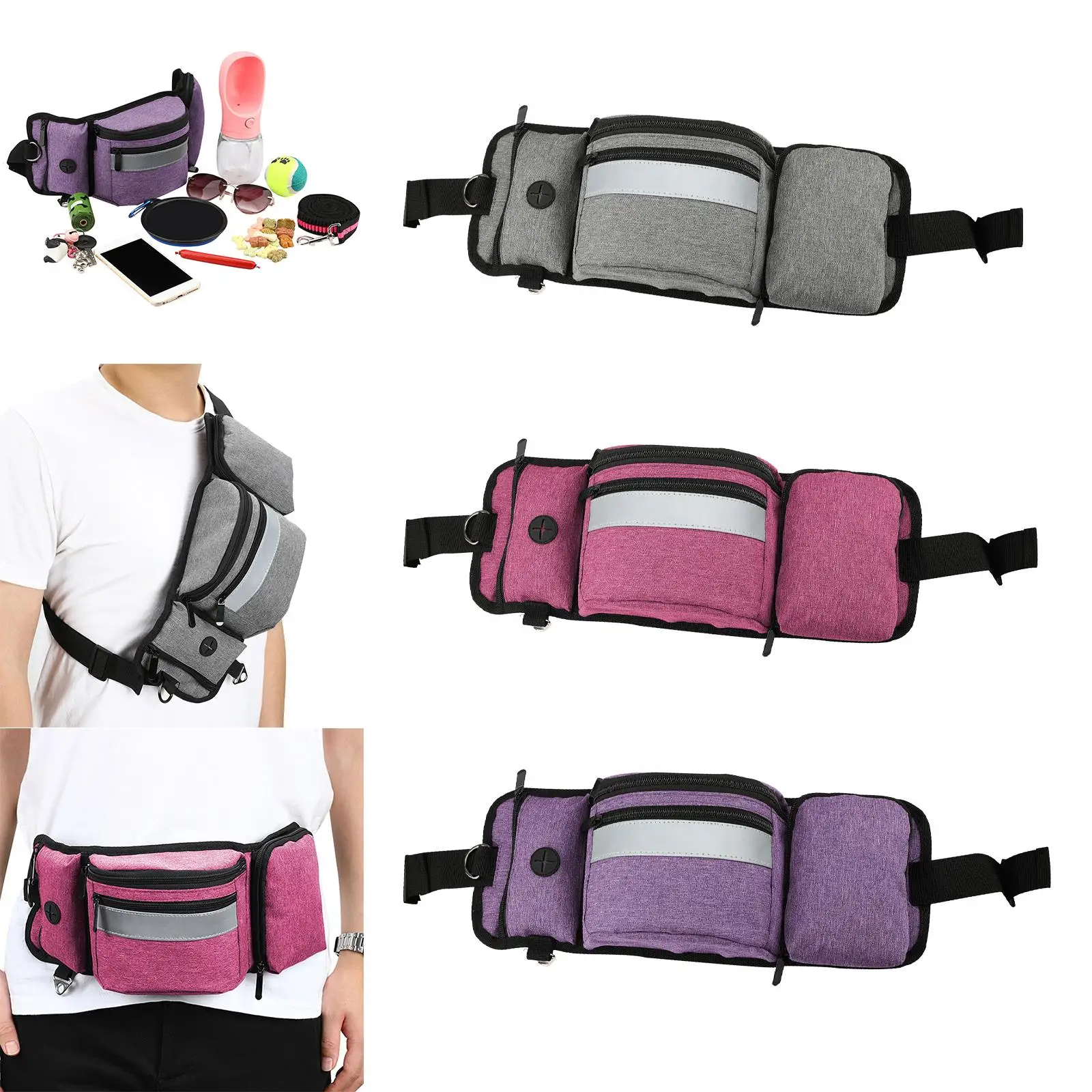 Portable Dog Training Bag Multi Purpose Bag for Jogging Reward Biscuit Sweets