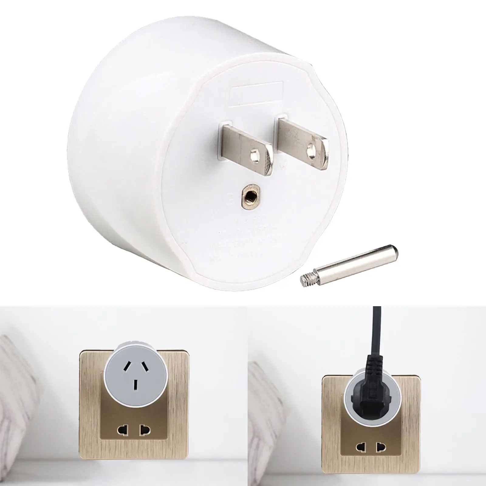3 Prong to 2 Prong Adapter Charging Power Outlet for Travel