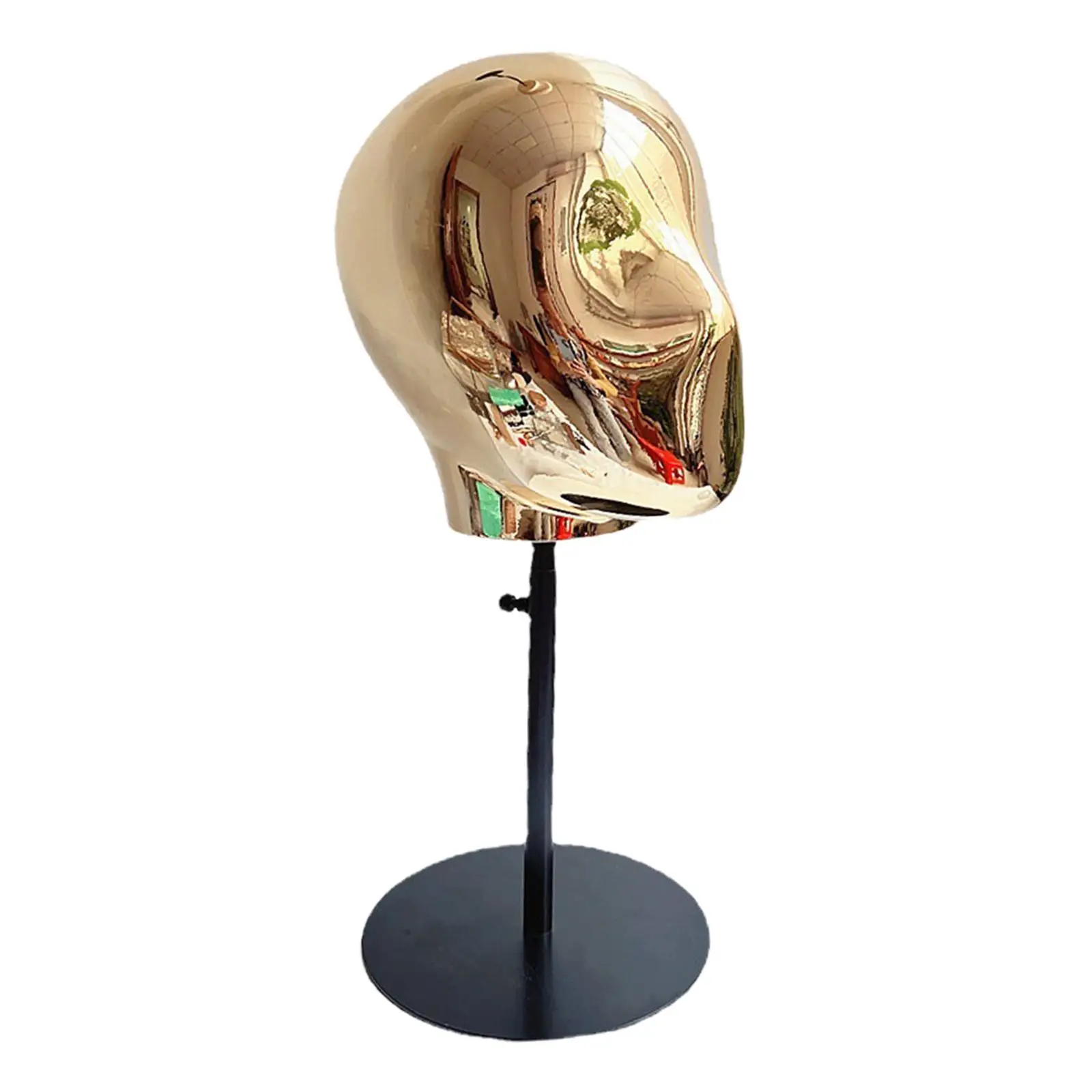 Mannequin Styling Head Wig Making Caps Display Stand for Glasses Hat Hairpieces Total 15.7-20.8inch Tall