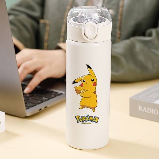 Pokemon Pikachu Stainless Steel Vacuum Flask Kids School Thermos Cap  Cartoon Anime Leakproof Portable Travel Drink Water Bottle - AliExpress