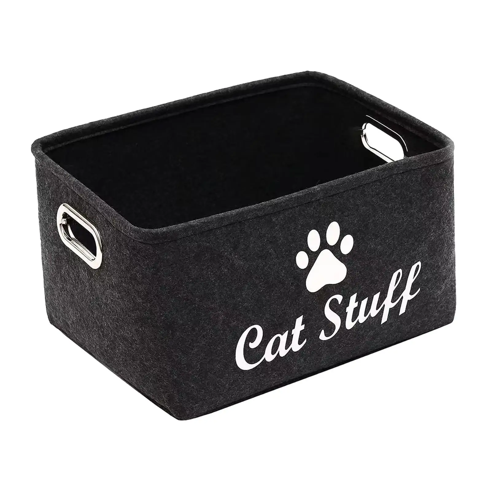 Dog Toy Storage Basket Bin Large Felt Pet Bins Basket for Dog Coats Dog Apparel and Accessories Dog Toys Clothing 39cmx25cmx21cm