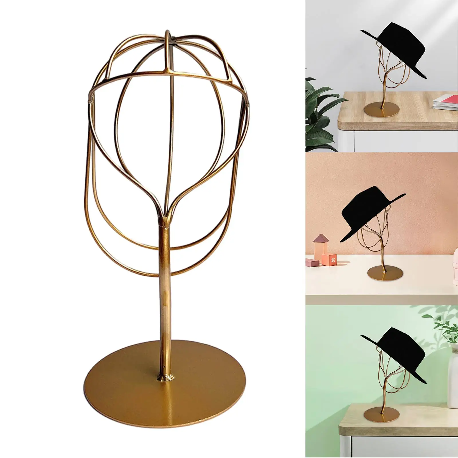 Iron Hat Stands Sports Hat Stands Display Stand Mannequin Hat Holder Storage Stand for Salon Home