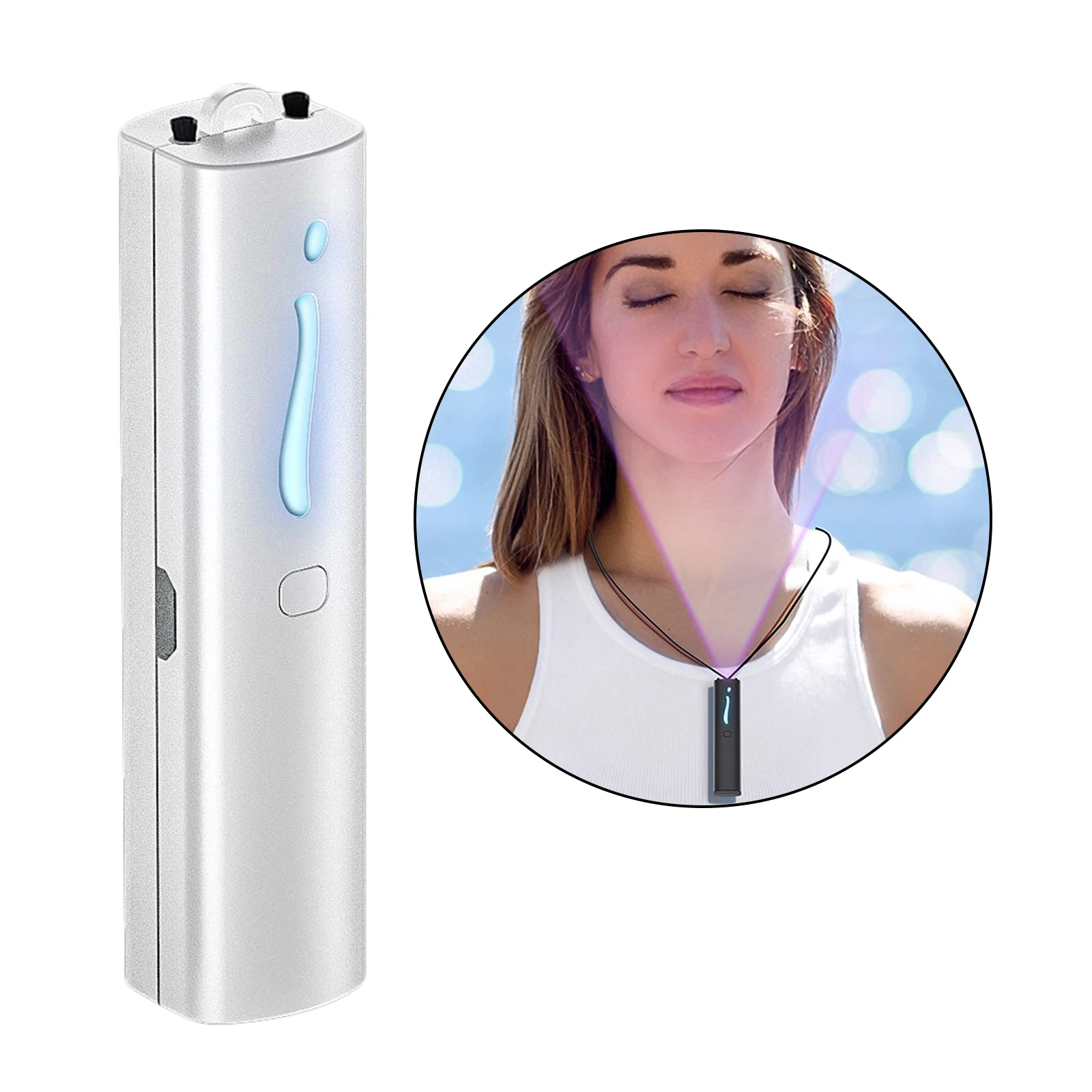 Wearable Air Purifier Car Around Neck Air Cleaner Necklace for Travel Car