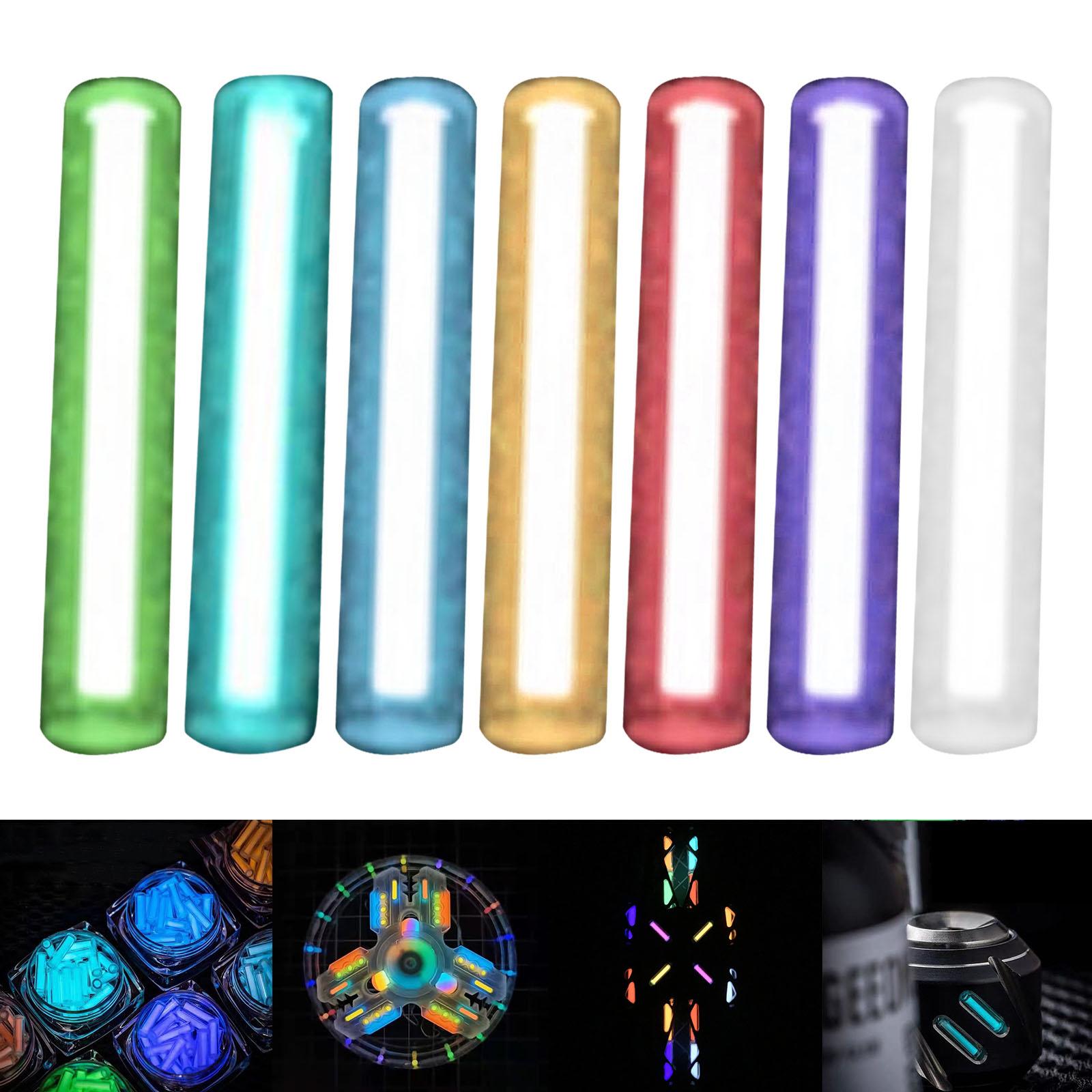 Glass Luminous Tube Substitute for Tritium Tube Self Glow in The Dark Stick Camping Pendants Keychain Party Accessories