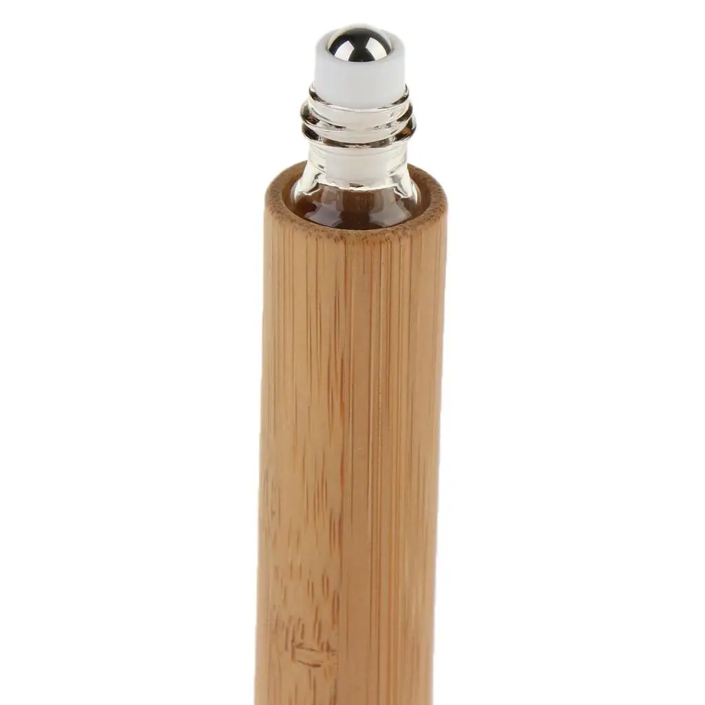3x Bamboo Wood Empty  Bottle Roller Bottles for Self-filling, for