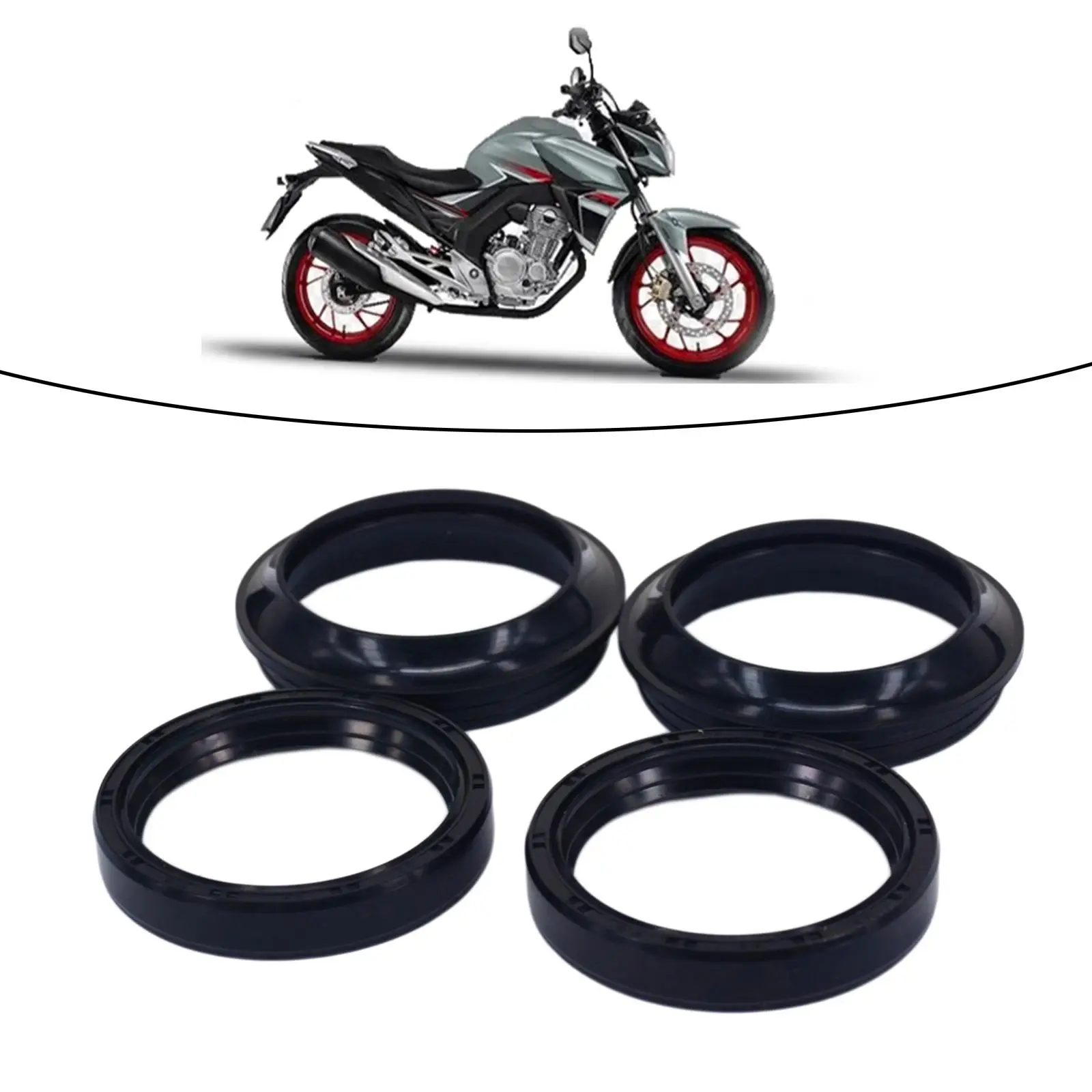 Motorcycle Front Shock Absorber Oil Seals Set for Honda CBR250RA CR80R