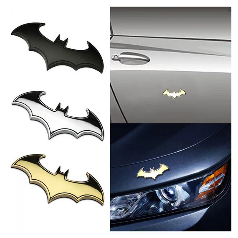 1pc 3d Bat Shape Car Stickers Cool Metal Car Logo Emblem Sticker Decal  Motorcycle Automobiles Car Styling Accessories - Car Stickers - AliExpress