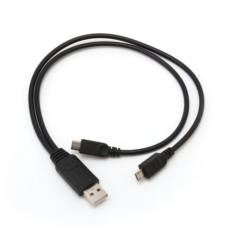 38cm tragbares USB-Stecker Universal Micro USB Dual-Stecker Y Adapter Splitter Kabel – Detail 2