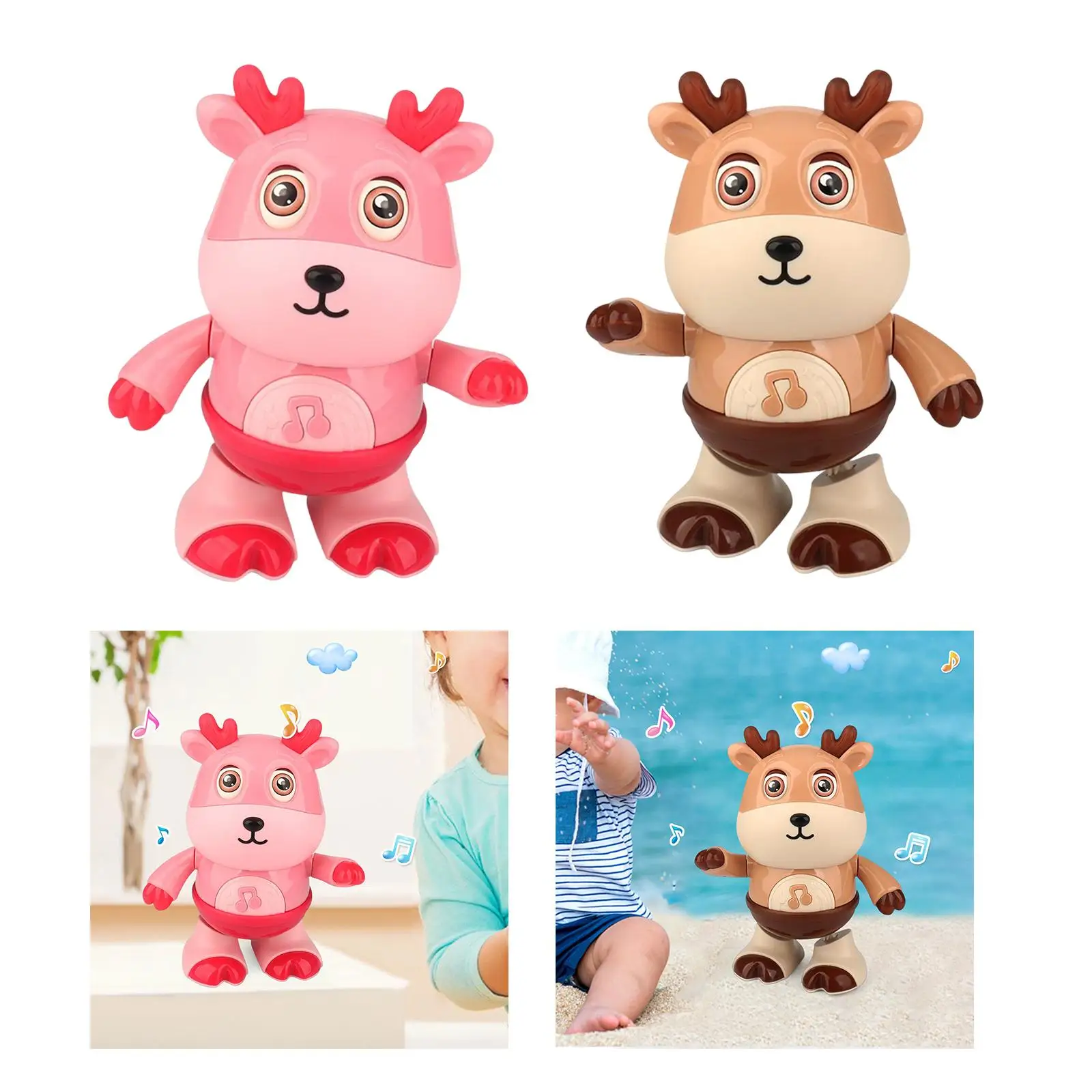 Dancing Swing Deer Toy with Music and Light Musical Toys Learning Toy Gifts