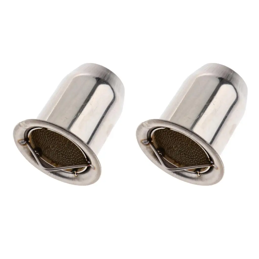2x 60mm Motorcycle Stainless Steel Exhaust    with Removable  Noise 