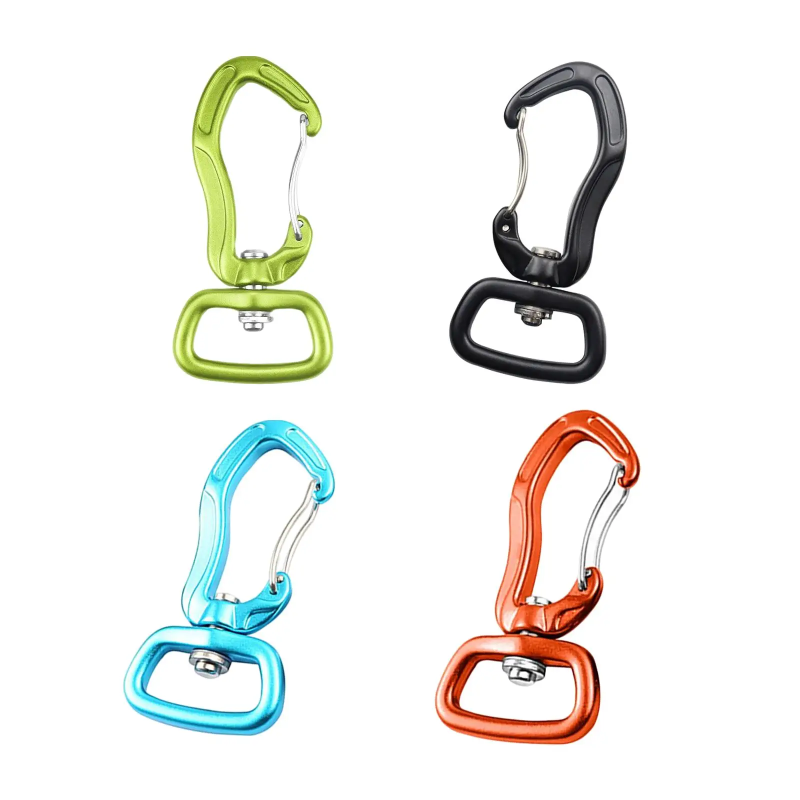 360° Swivel Carabiner with Swivel Ring, Locking Carabiner for Dog Leash,