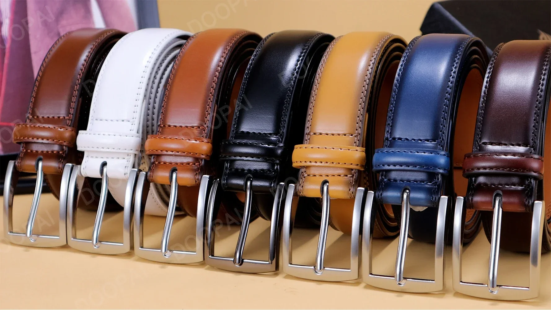 2023 neue Männer Gürtel Hohe Qualität Echtes Leder LANGE Große Pin Schnalle Metall Automatische Schnalle Männlich Gürtel Strap Männlich – Detail 3