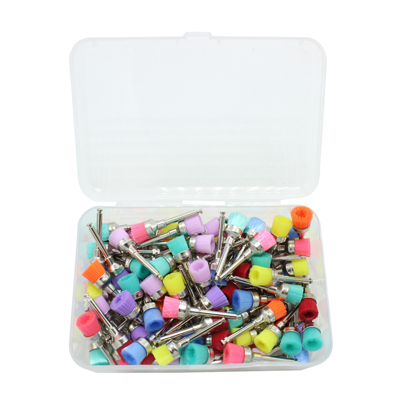 Best of 100Pcs Dental Polisher Tool Kit Dental Polishing Brush Polisher Prophy Rubber Cup Latch Colorful Buff Nylon Bristles Reviews & Tips - Image 2