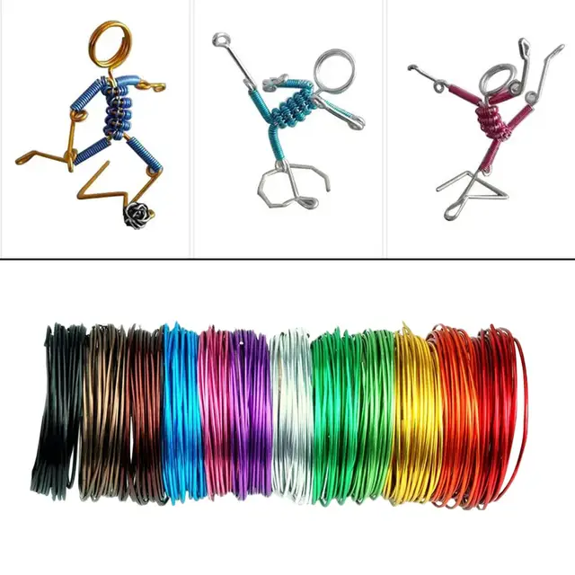 12x Aluminium Wire Bendable Metal Wire Cord Jewelry Making Wire