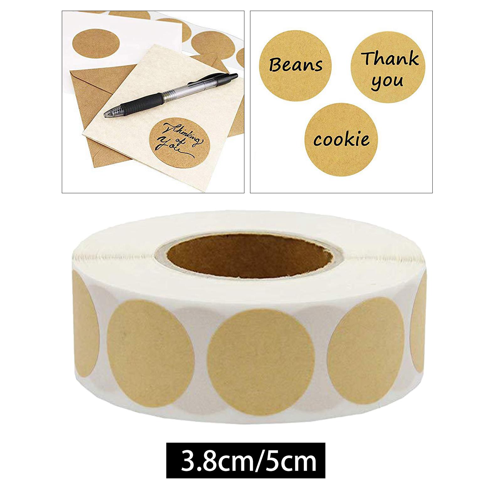 Circle Stickers Labels Tags Adhesive Embellishments Promotional Games Handmade Manual Tape Seals for Wedding Gift Wrapping Decor