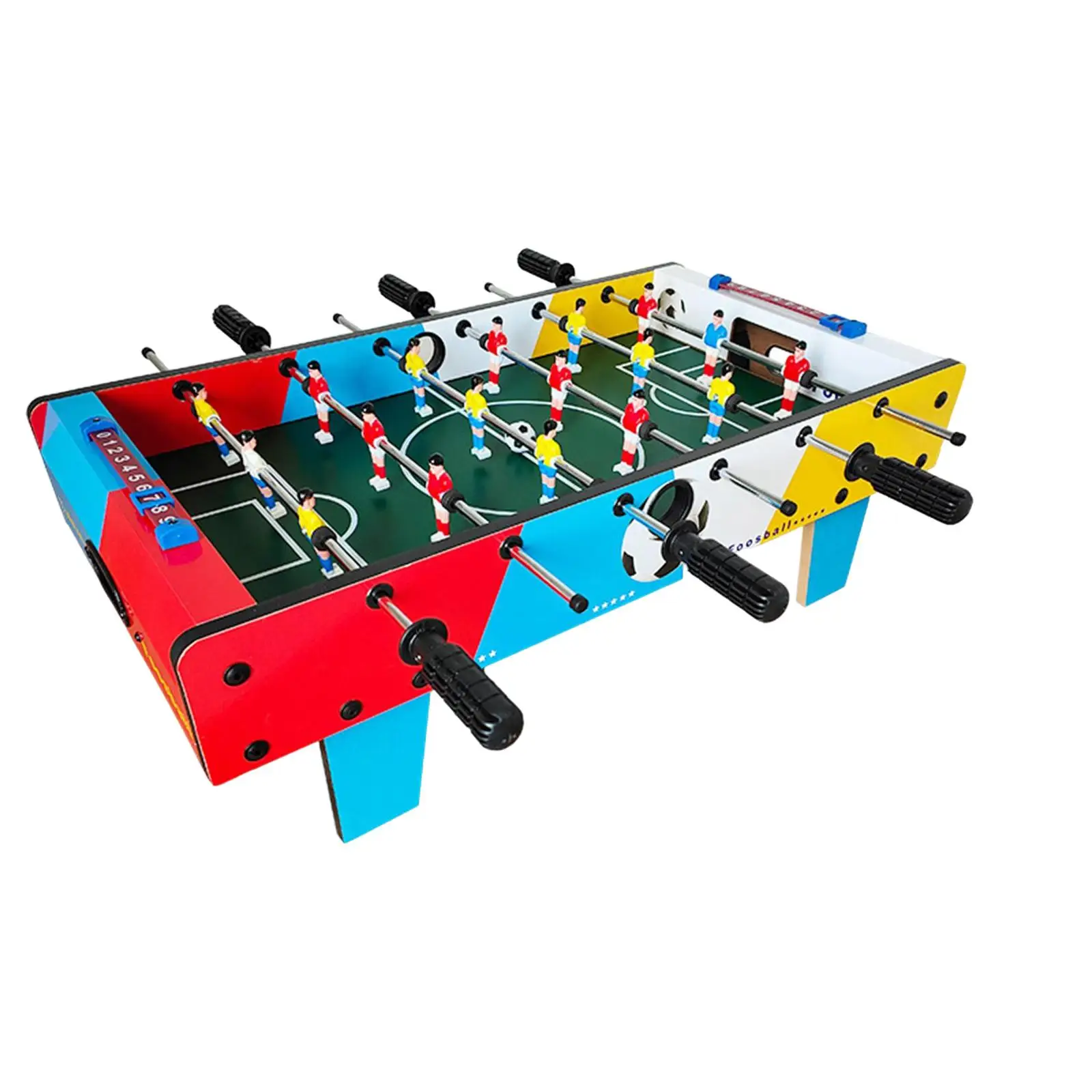 Compact Mini Foosball Table Intellectual Developmental Interactive Motor Skills Tabletop Football Game for Family Game Travel