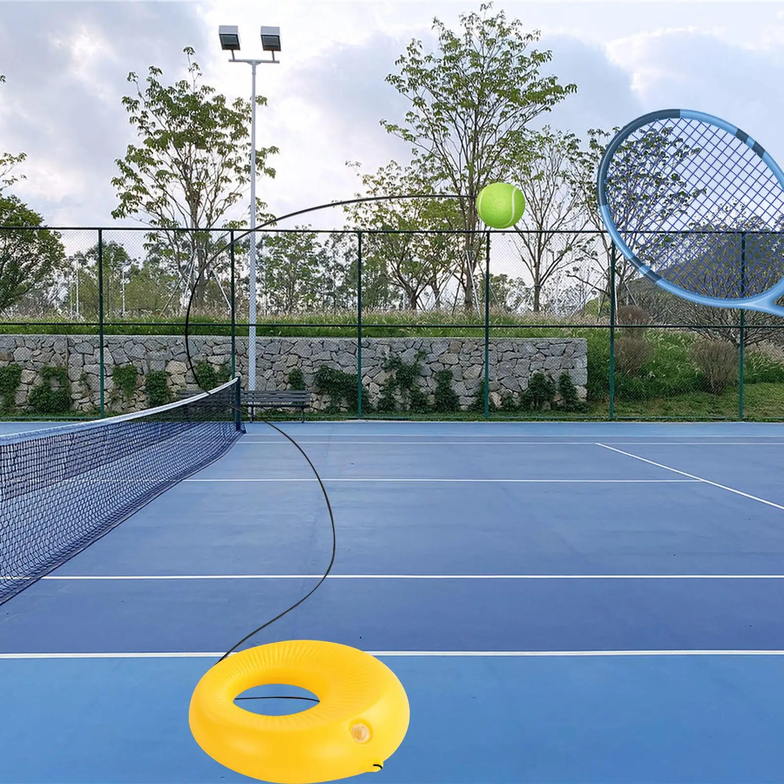 Tennis Rebounder with String Parent Child Interactive Toy Exerciser System