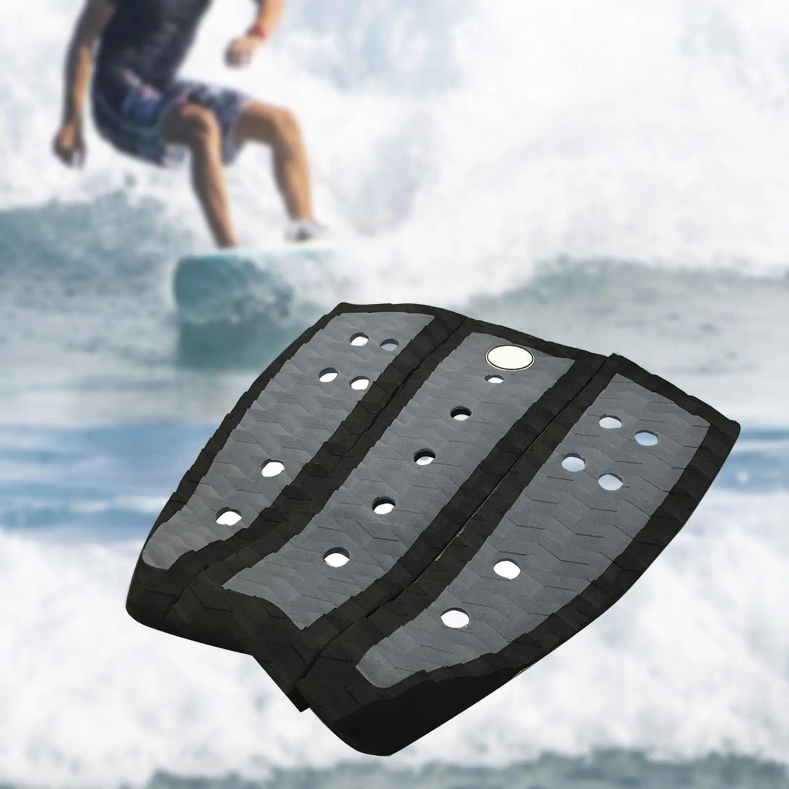 3Pcs Lightweight Surfboard Traction Pad Surfing Padding Deck Pad Grip Premium Tail Pad for Funboard Paddle Board Skimboards
